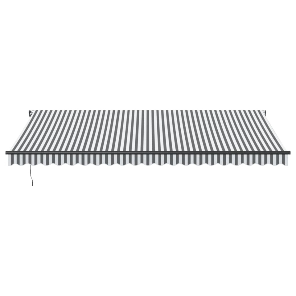Copertină retractabilă manual, antracit/alb, 500x300 cm - 2 | YEO