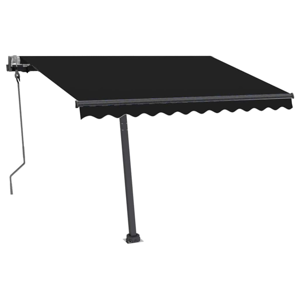 Copertină retractabilă manual cu LED, antracit, 300x250 cm - 3 | YEO