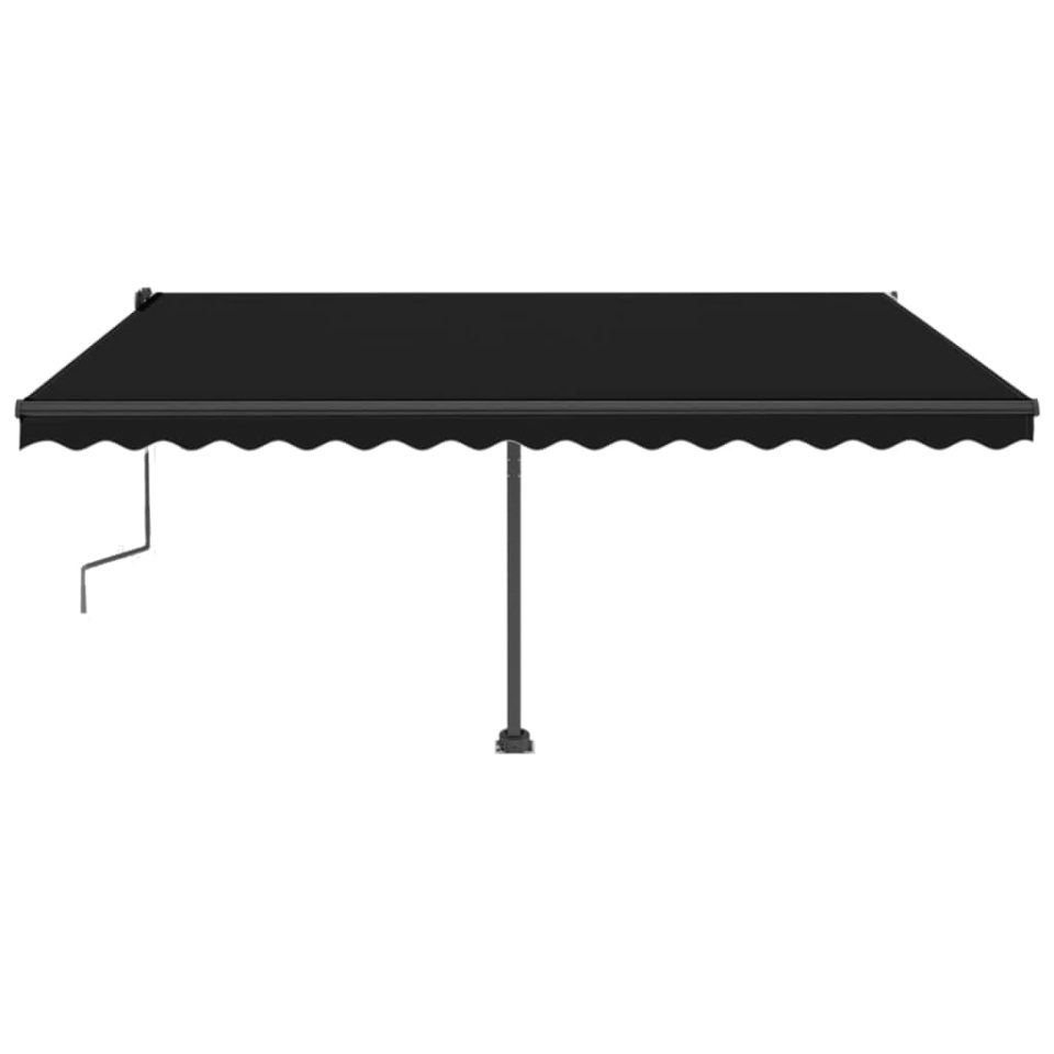 Copertină retractabilă manual cu LED, antracit, 450x350 cm - 2 | YEO