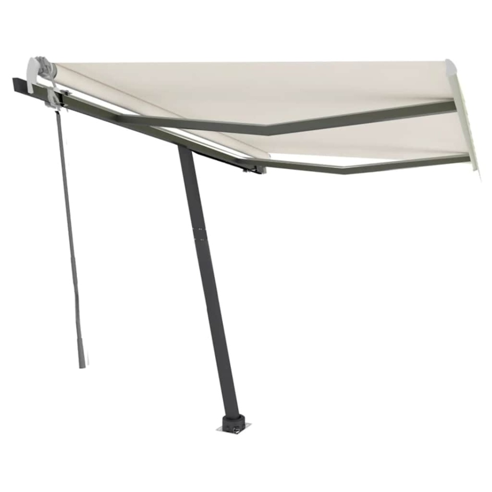 Copertină retractabilă manual cu LED, crem, 300x250 cm - 1 | YEO