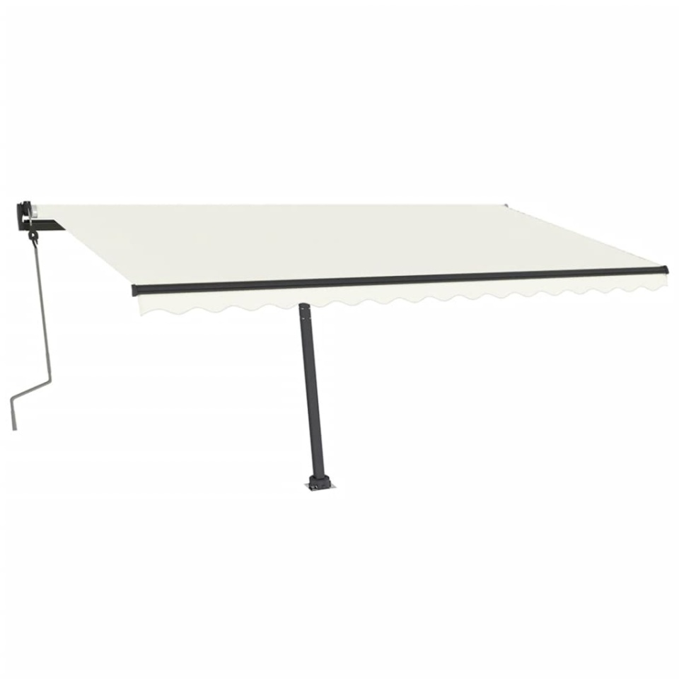 Copertină retractabilă manual cu LED, crem, 400x350 cm - 2 | YEO
