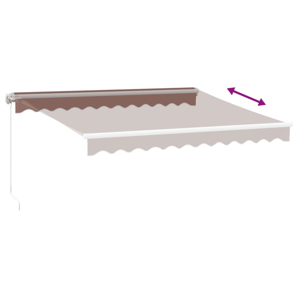 Copertină retractabilă manual, maro, 300x250 cm