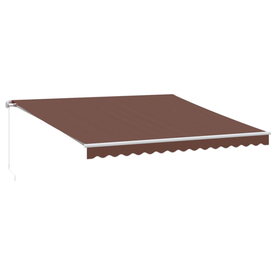 Copertina retractabilă manual, maro, 400x350 cm - 1 | YEO