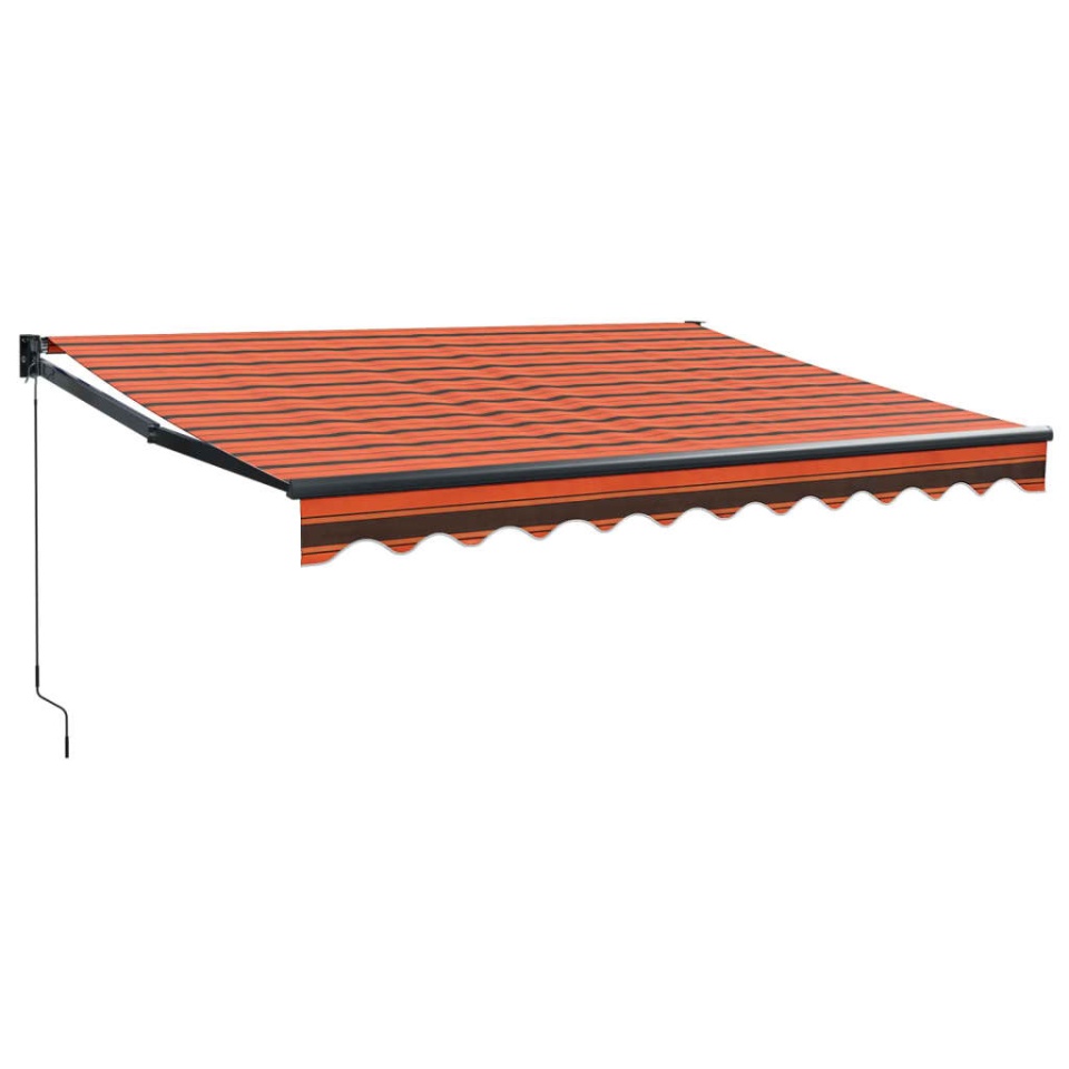 Copertină retractabilă portocaliu/maro 3,5x2,5m textil/aluminiu - 1 | YEO