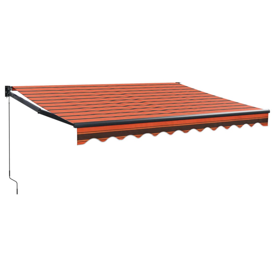Copertină retractabilă portocaliu/maro 3x2,5 m, textil/aluminiu - 1 | YEO