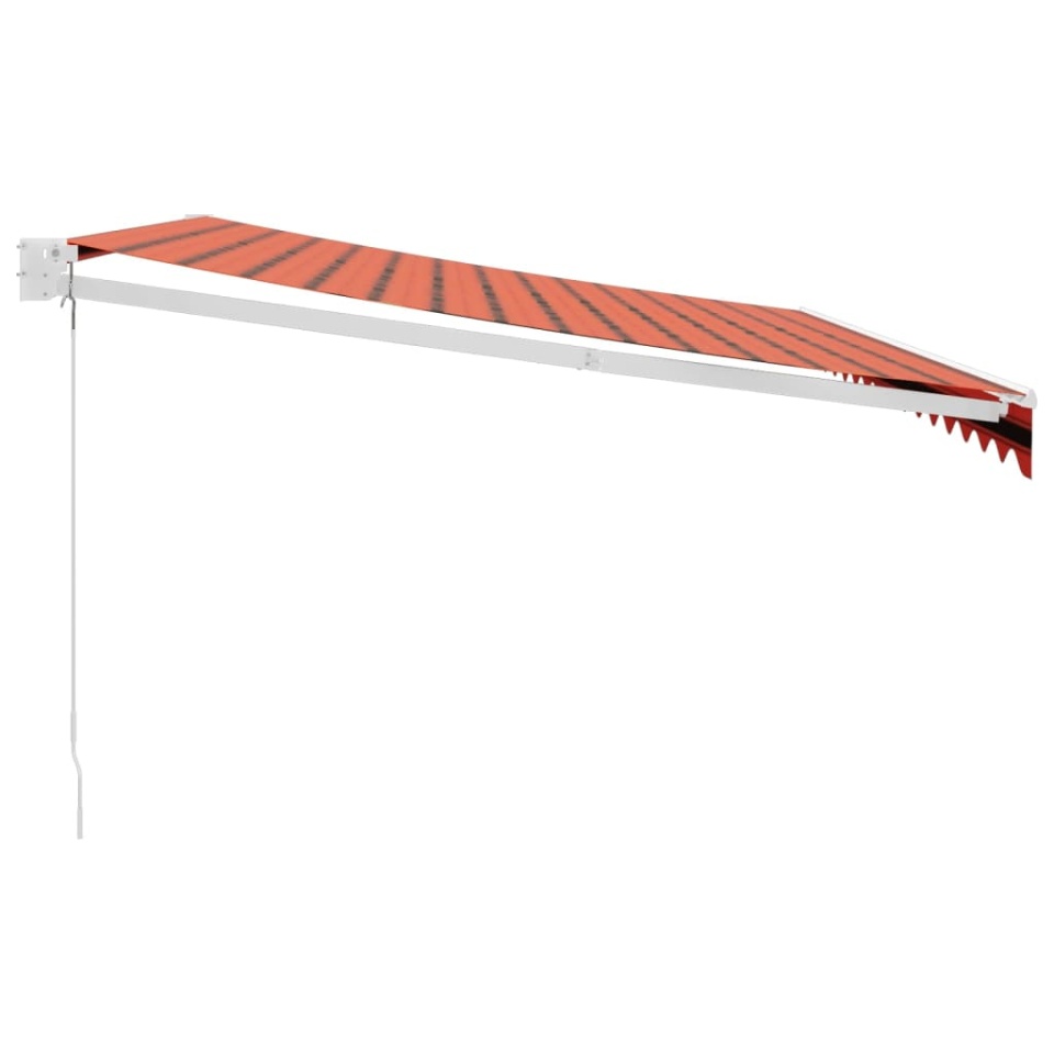 Copertină retractabilă portocaliu/maro 4x3 m, textil/aluminiu - 3 | YEO