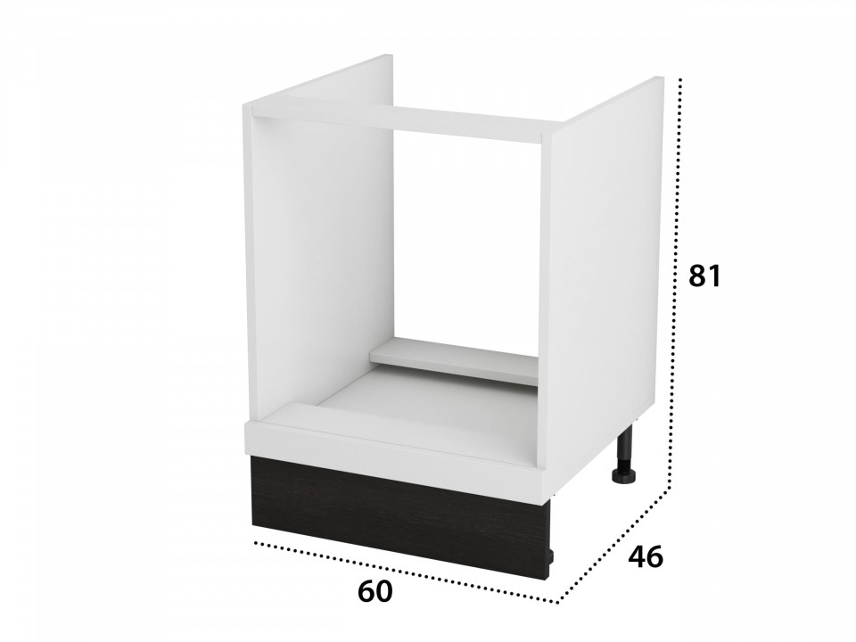 Corp cuptor, Alfa, Alb Wenge, PAL, 60x81x46 cm - 3 | YEO