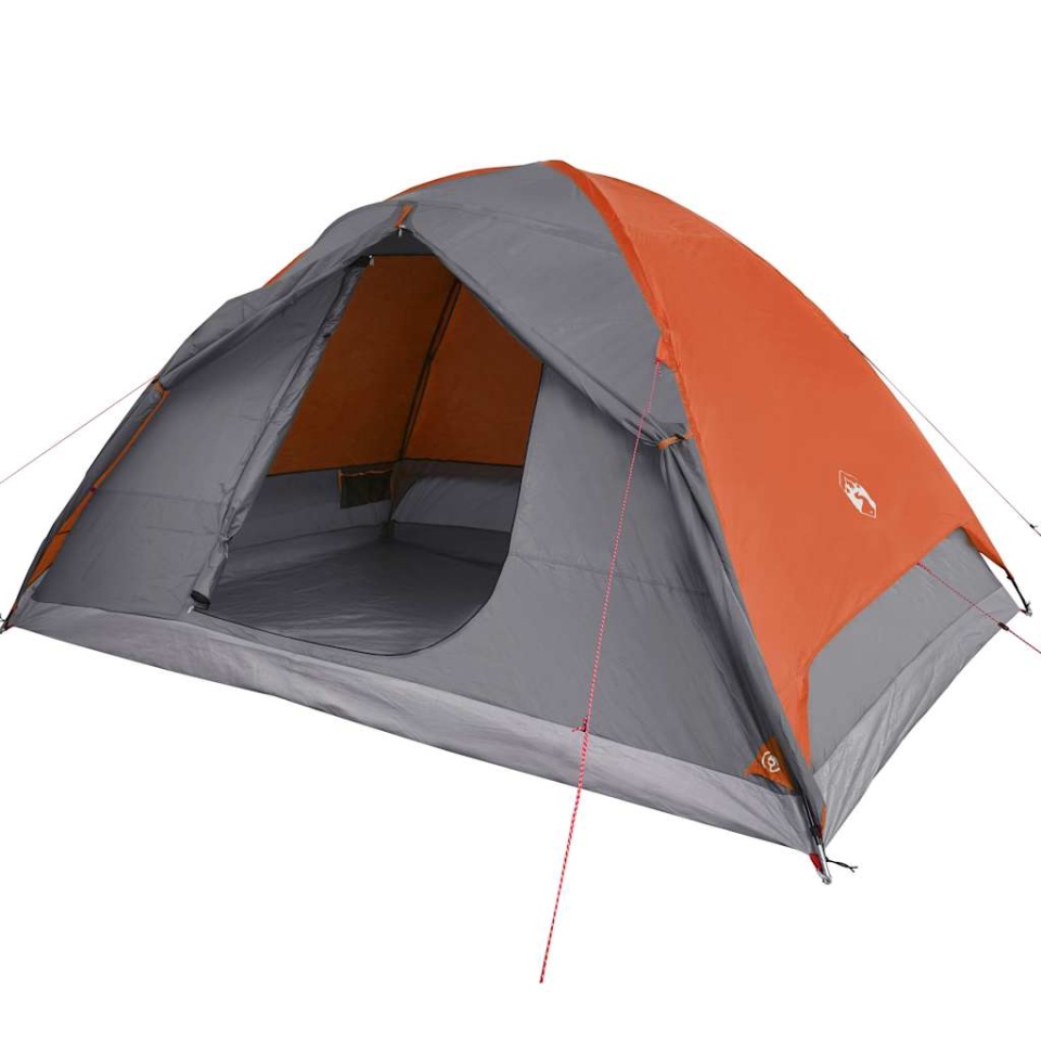 Cort de camping cupolă 6 persoane, portocaliu, impermeabil - 3 | YEO