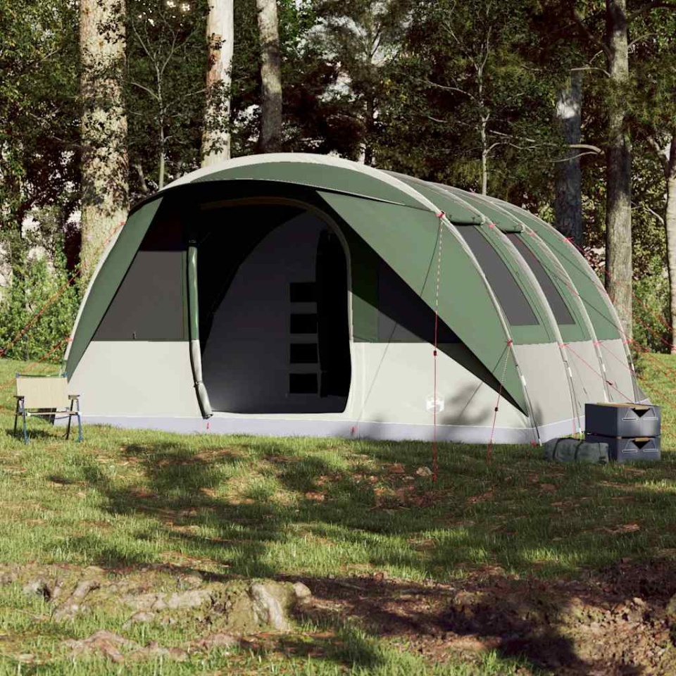 Cort de familie tunel pentru 7 persoane, verde, impermeabil - 2 | YEO