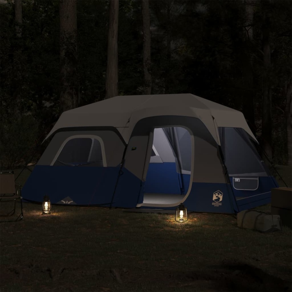 Cort familie cu LED 9 persoane albastru deschis, setare rapidă - 2 | YEO