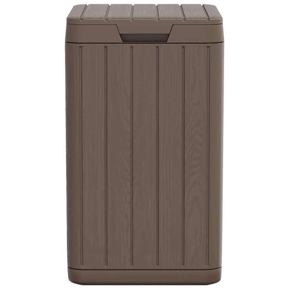 Coș de gunoi pentru exterior, maro, 38x38x65 cm, PP - 3 | YEO