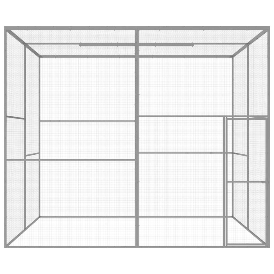 Cușcă pentru pisici, 3x3x2,5 m, oțel galvanizat - 1 | YEO