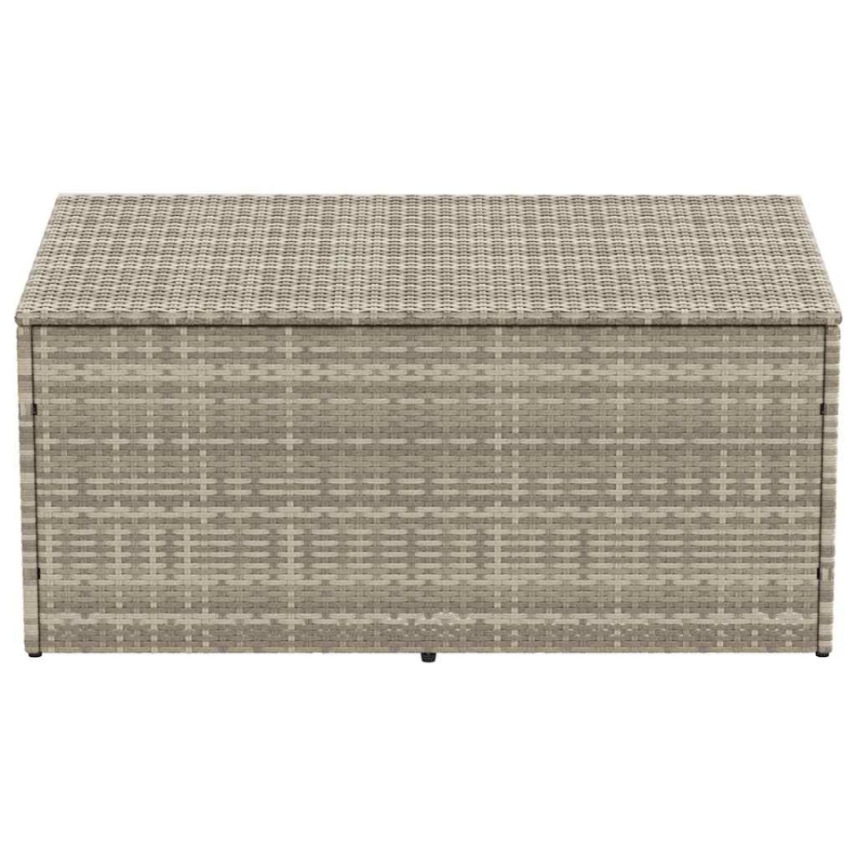 Cutie de depozitare grădină gri deschis 110x50x58 cm polirattan - 3 | YEO