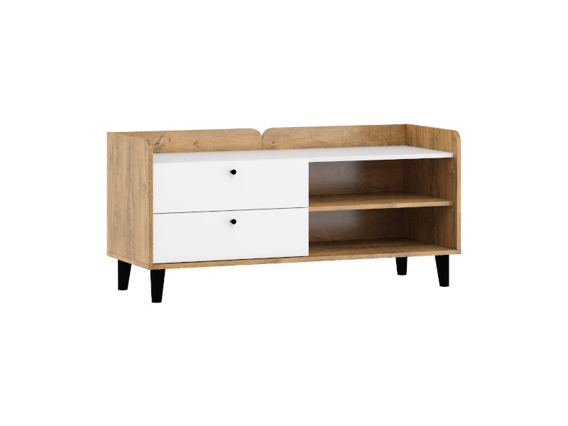 Dolce Dol-18 Tv Stand Oak Burgundy/White High Gloss