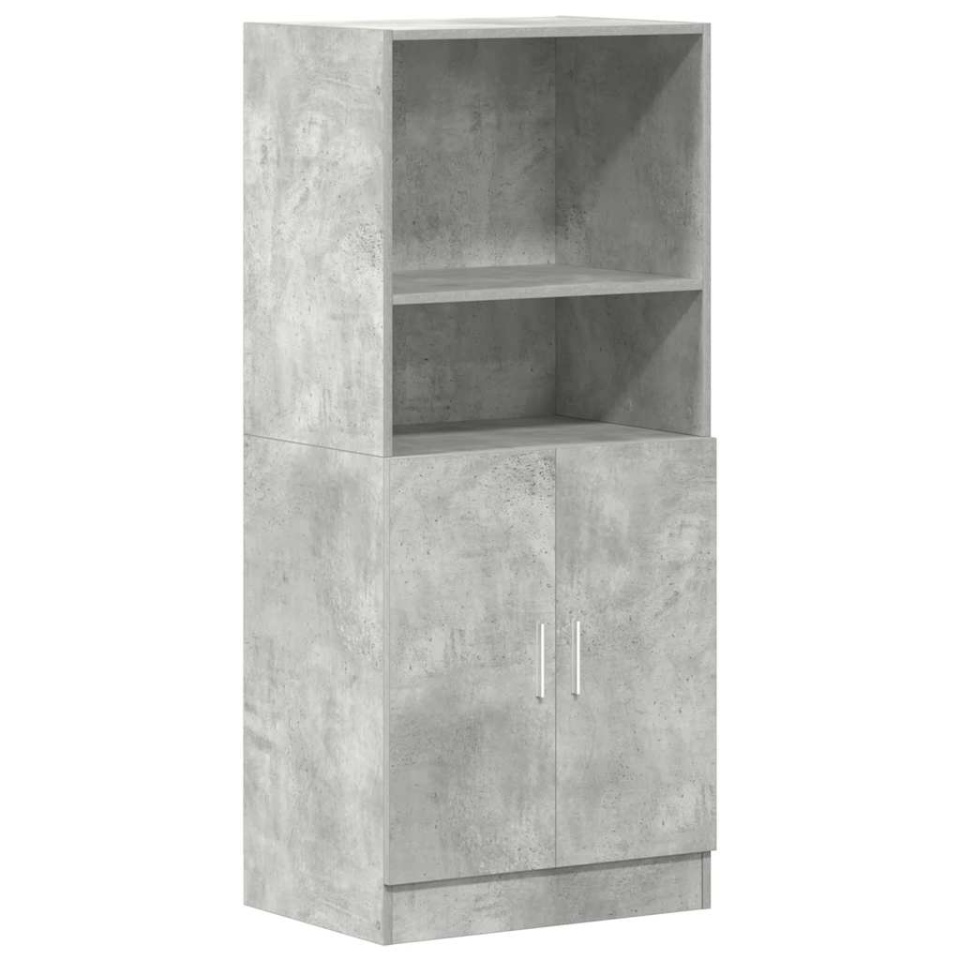 Dulap de bucătărie, gri beton 57x41,5x131,5 cm lemn prelucrat - 1 | YEO