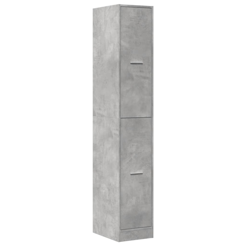 Dulap de farmacie, gri beton, 30x41x174,5 cm, lemn prelucrat - 2 | YEO
