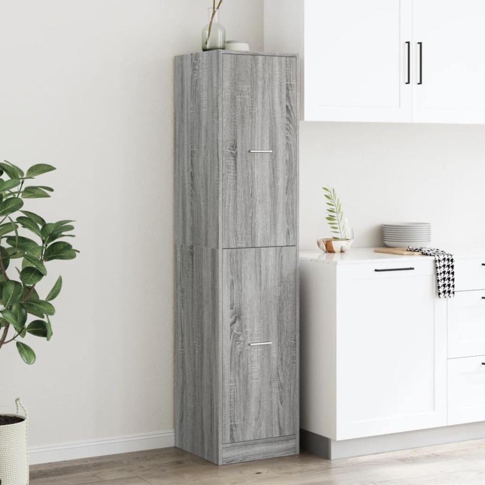 Dulap de farmacie, sonoma gri, 40x41x174,5 cm, lemn prelucrat - 3 | YEO