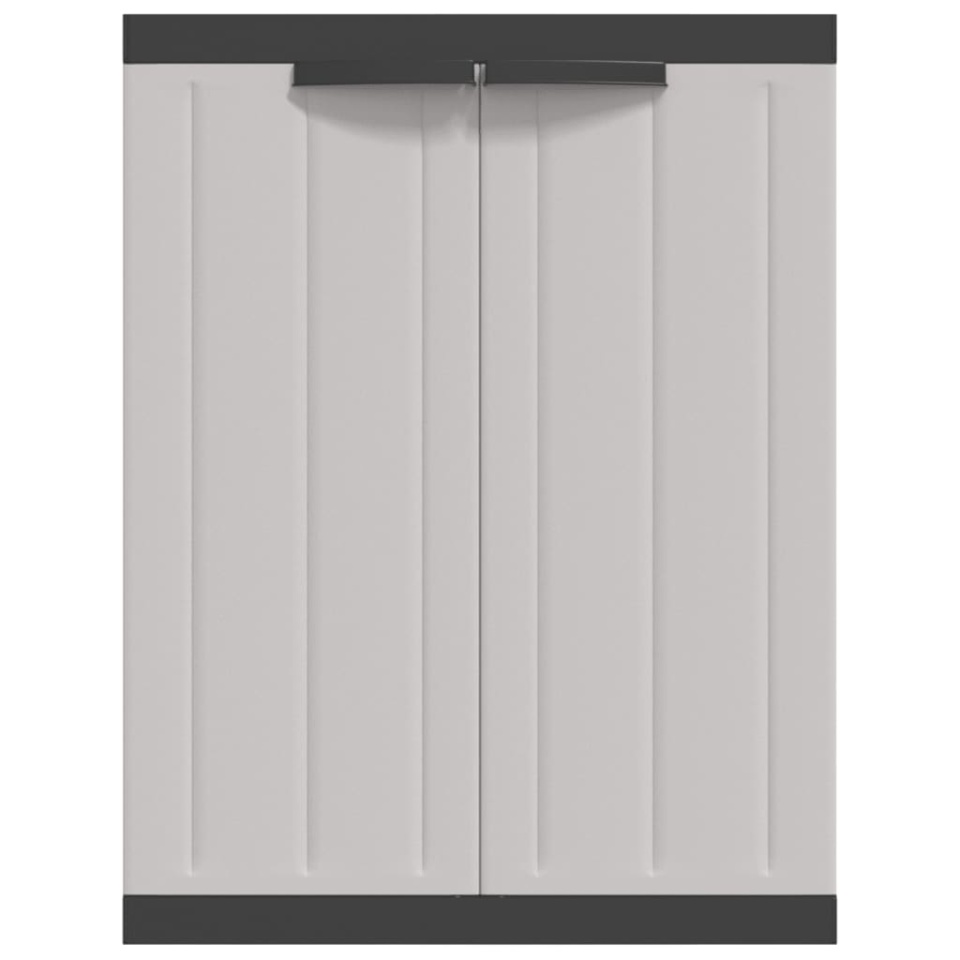 Dulap depozitare de exterior, gri și negru, 65x37x85 cm, PP - 3 | YEO