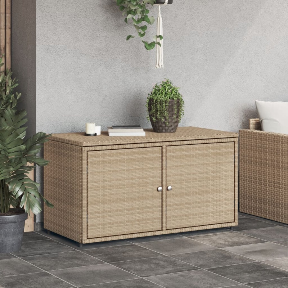 Dulap depozitare de grădină, bej, 110x55x60,5 cm, poliratan - 2 | YEO