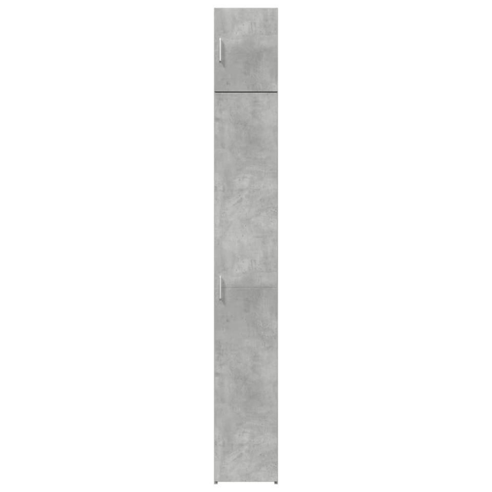 Dulap depozitare slim gri beton 30x42,5x225 cm lemn prelucrat - 3 | YEO