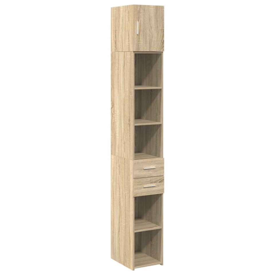 Dulap depozitare slim stejar sonoma 30x42,5x225cm lemn compozit - 1 | YEO