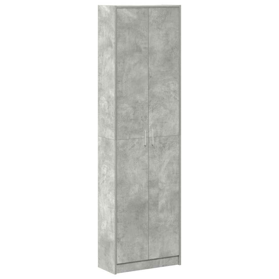 Dulap Gri Concret 55x25x189 cm din Lemn Ingineresc - 1 | YEO