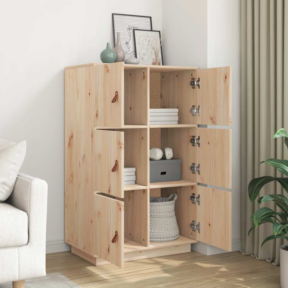 Dulap înalt, 67x40x108,5 cm, lemn masiv de pin - 3 | YEO