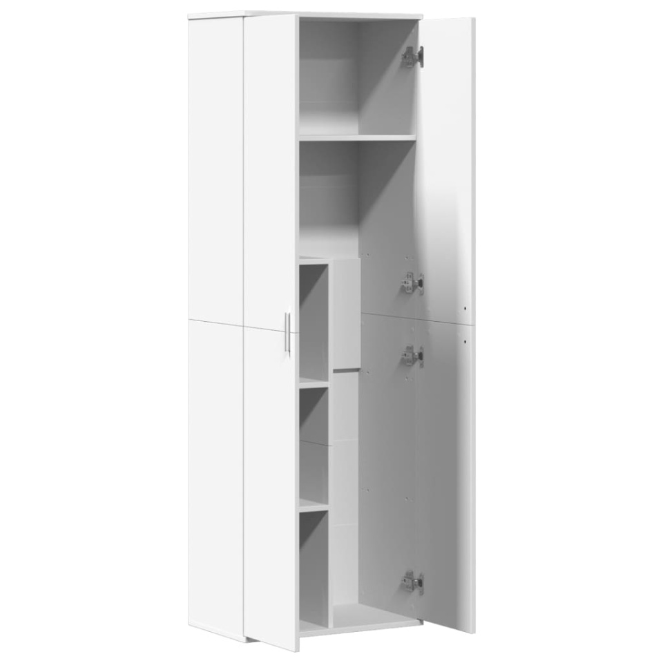 Dulap înalt, alb, 60x35x180 cm, lemn prelucrat - 4 | YEO