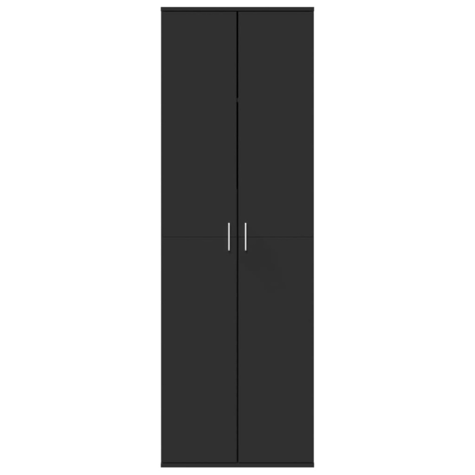 Dulap înalt, negru, 60x35x180 cm, lemn prelucrat - 2 | YEO