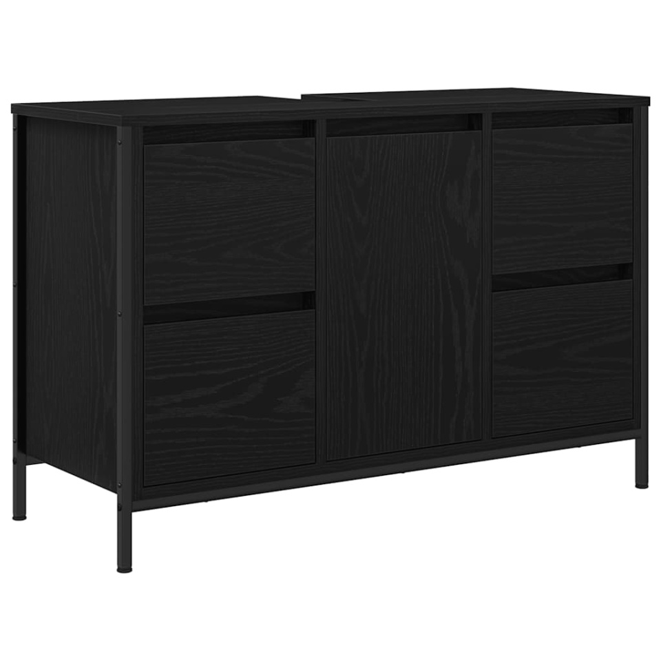 Dulap pentru chiuvetă cu sertare Stejar negru 90x34,5x60 cm - 1 | YEO