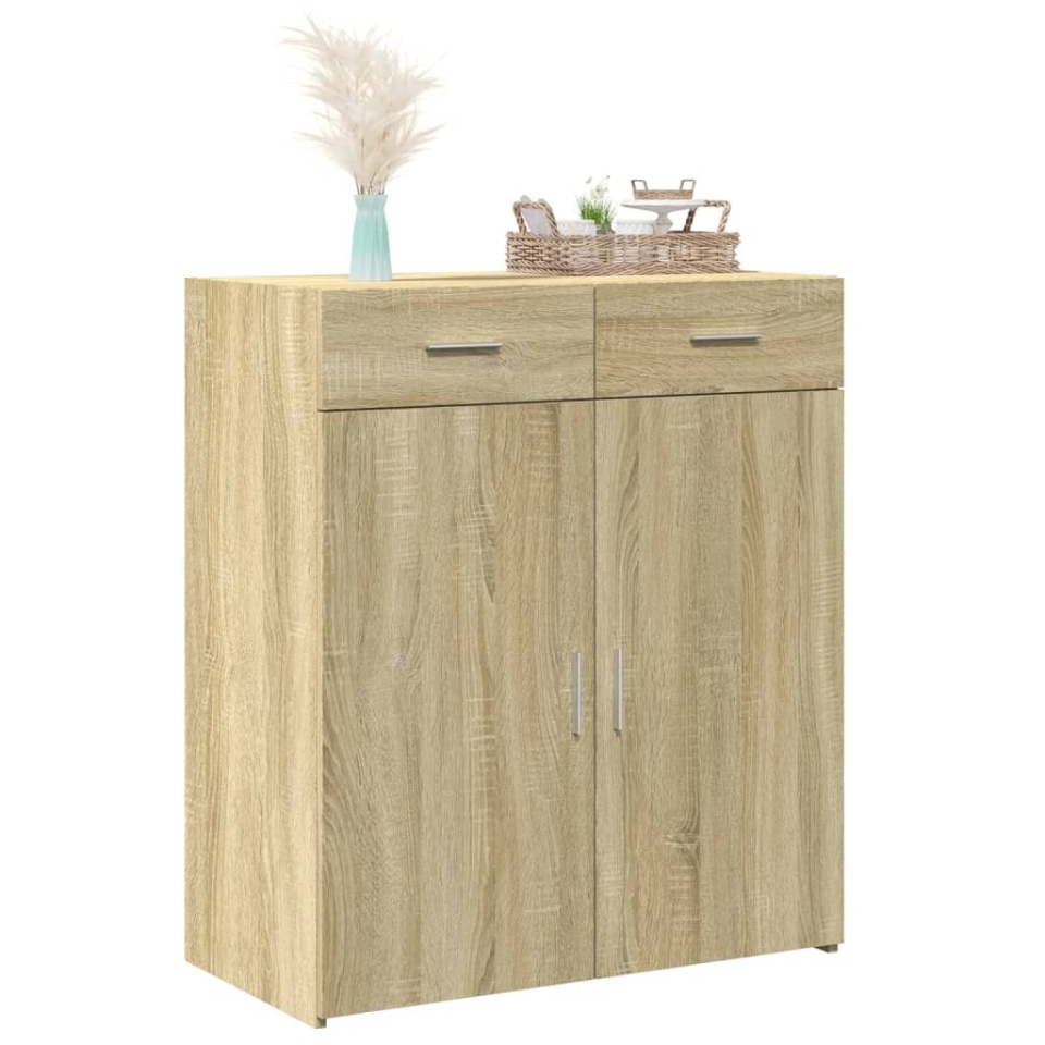 Dulap, stejar sonoma, 80x42,5x93 cm, lemn prelucrat - 2 | YEO