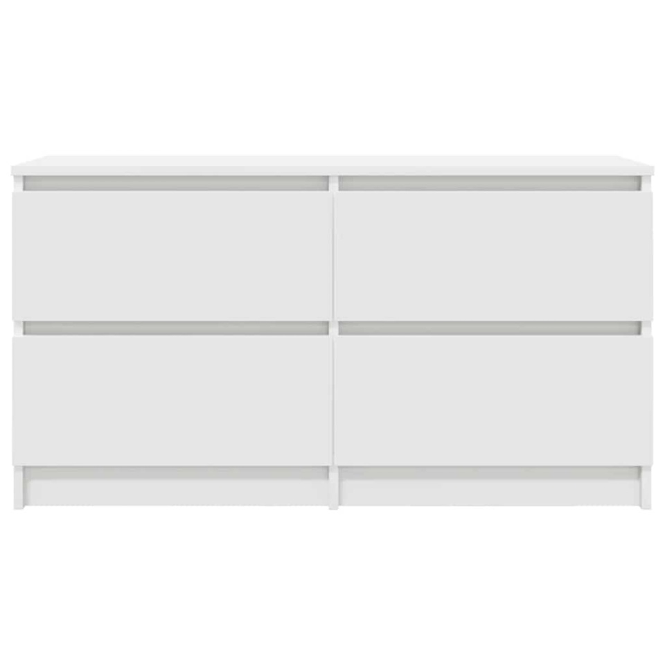 Dulap TV alb 100x35x54 cm lemn prelucrat - 4 | YEO