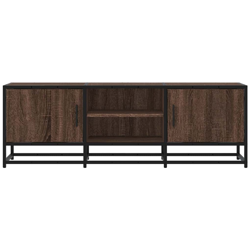 Dulap TV, stejar maro, 120x35x41 cm, lemn prelucrat și metal - 3 | YEO