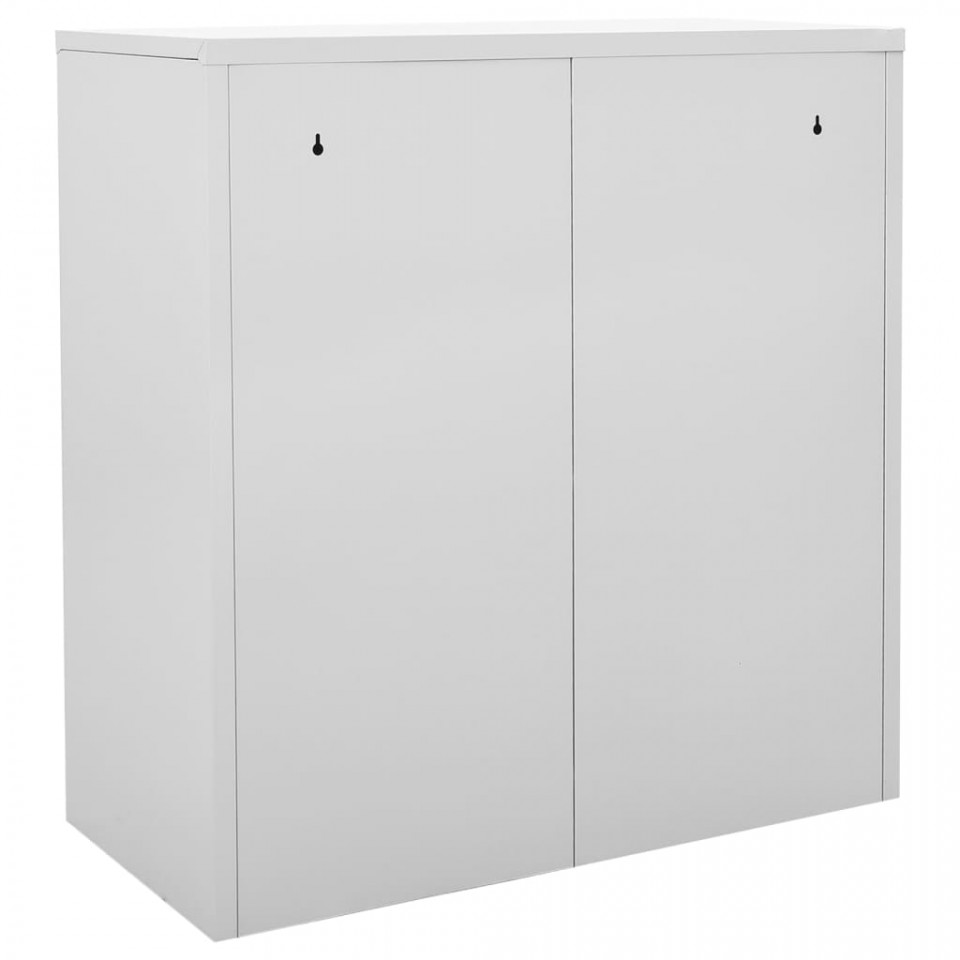 Dulap vestiar, gri deschis, 90x45x92,5 cm, oțel - 2 | YEO