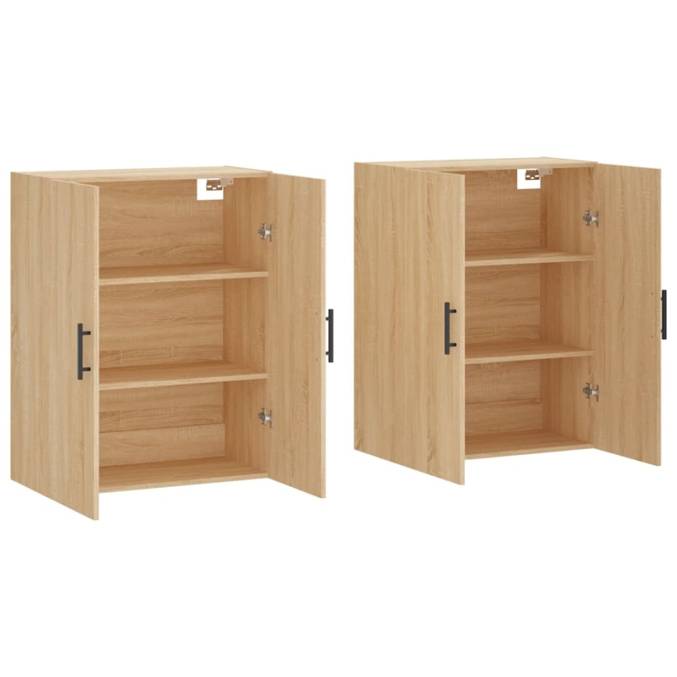Dulapuri montate pe perete, 2 buc, stejar sonoma, 69,5x34x90 cm - 3 | YEO