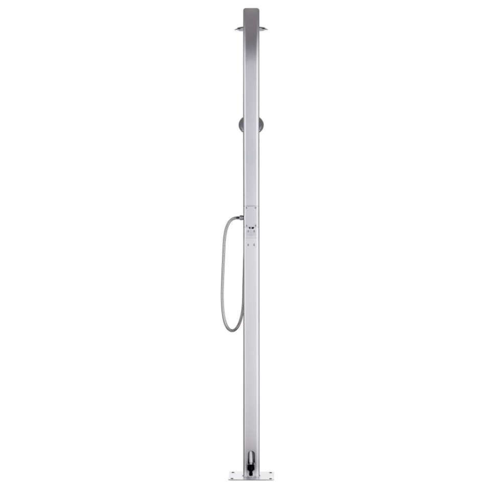 Duș de grădină cu bază maro, 220 cm, aluminiu - 4 | YEO