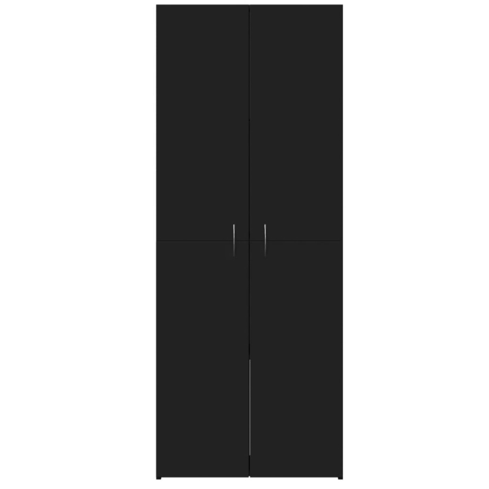 Fișet, negru, 60x32x153 cm, lemn prelucrat - 3 | YEO