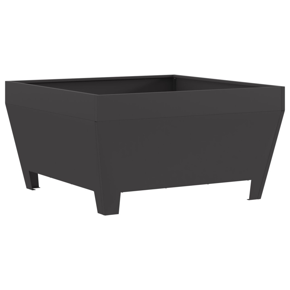 Fose de foc pătrat Negru 80x80x43 cm Oțel - 1 | YEO