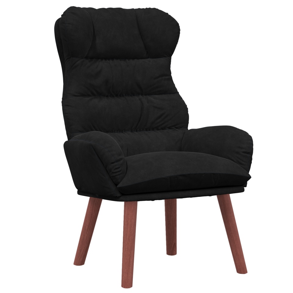 Fotoliu Relaxant Negru Catifea - 1 | YEO