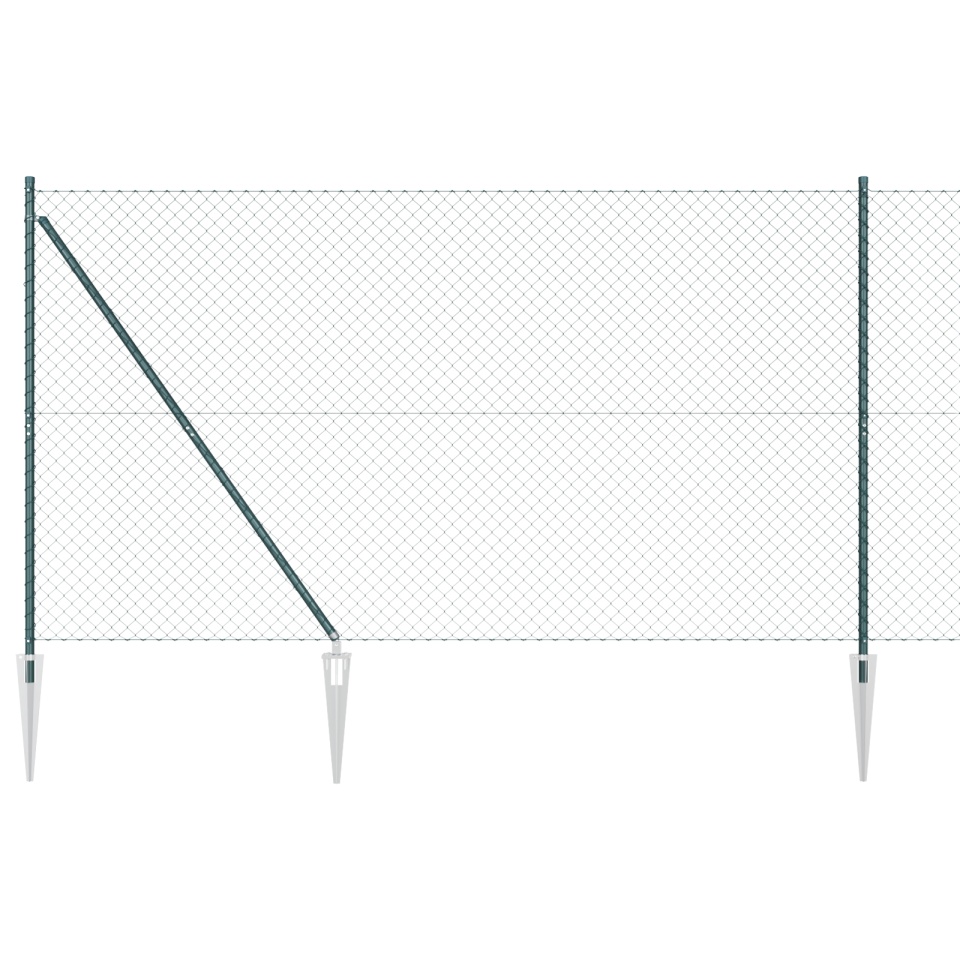 Gard din plasă de lanț Set 2 bucăți Verde Metal 1.5 x 25 m - 1 | YEO