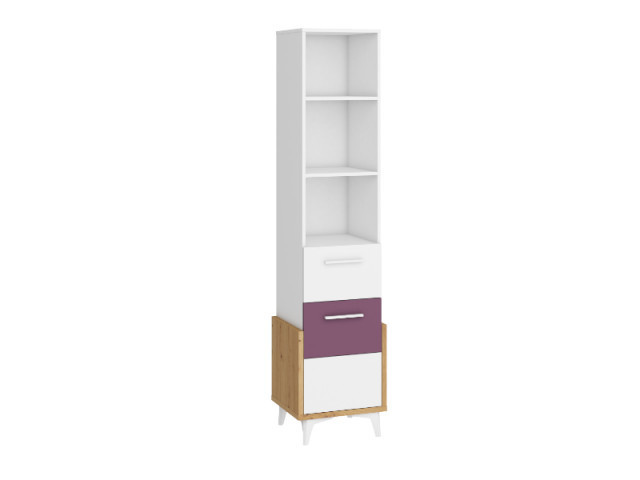 Hey Hey-14 Biblioteca 45W Oak Artisan/White/Purple