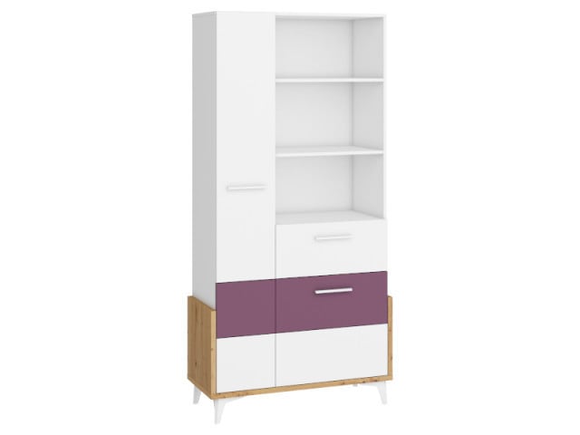 Hey Hey-18 Biblioteca 95W Oak Artisan/White/Purple