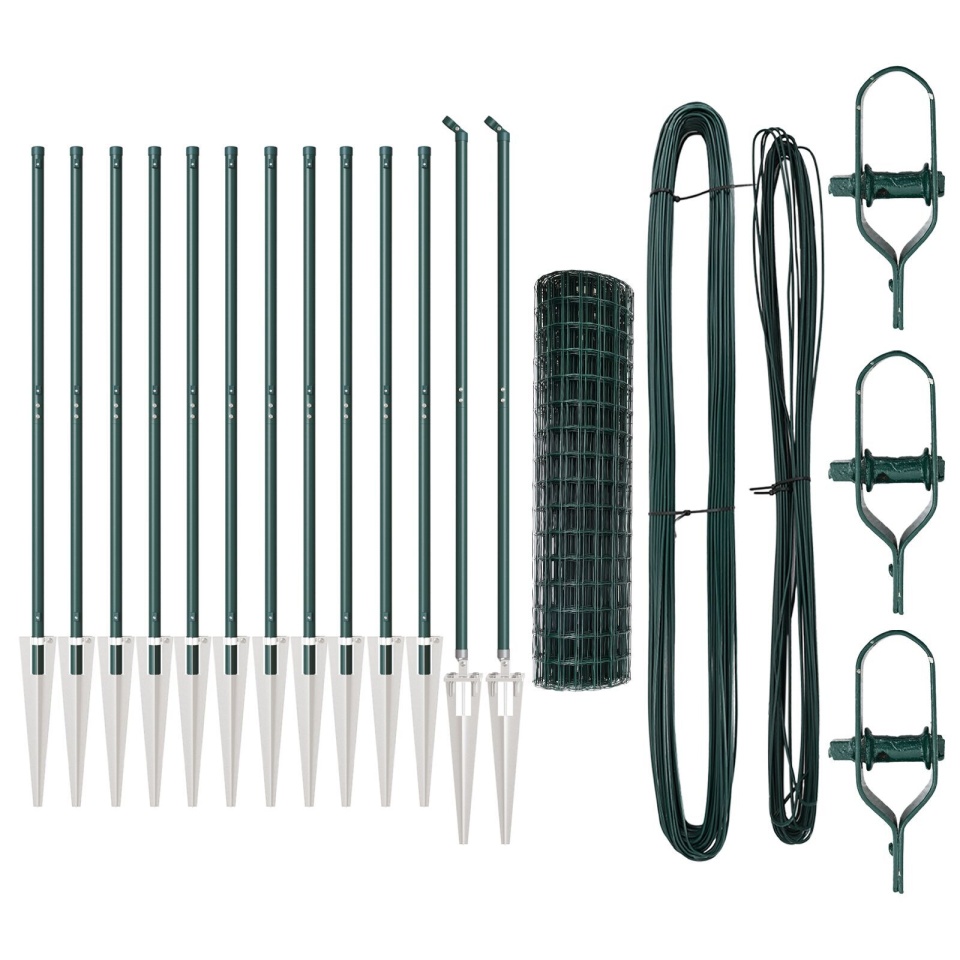 Împrejmuire Euro cu 13 Stâlpi Spike 1.2x25m Oțel galvanizat Verde - 1 | YEO