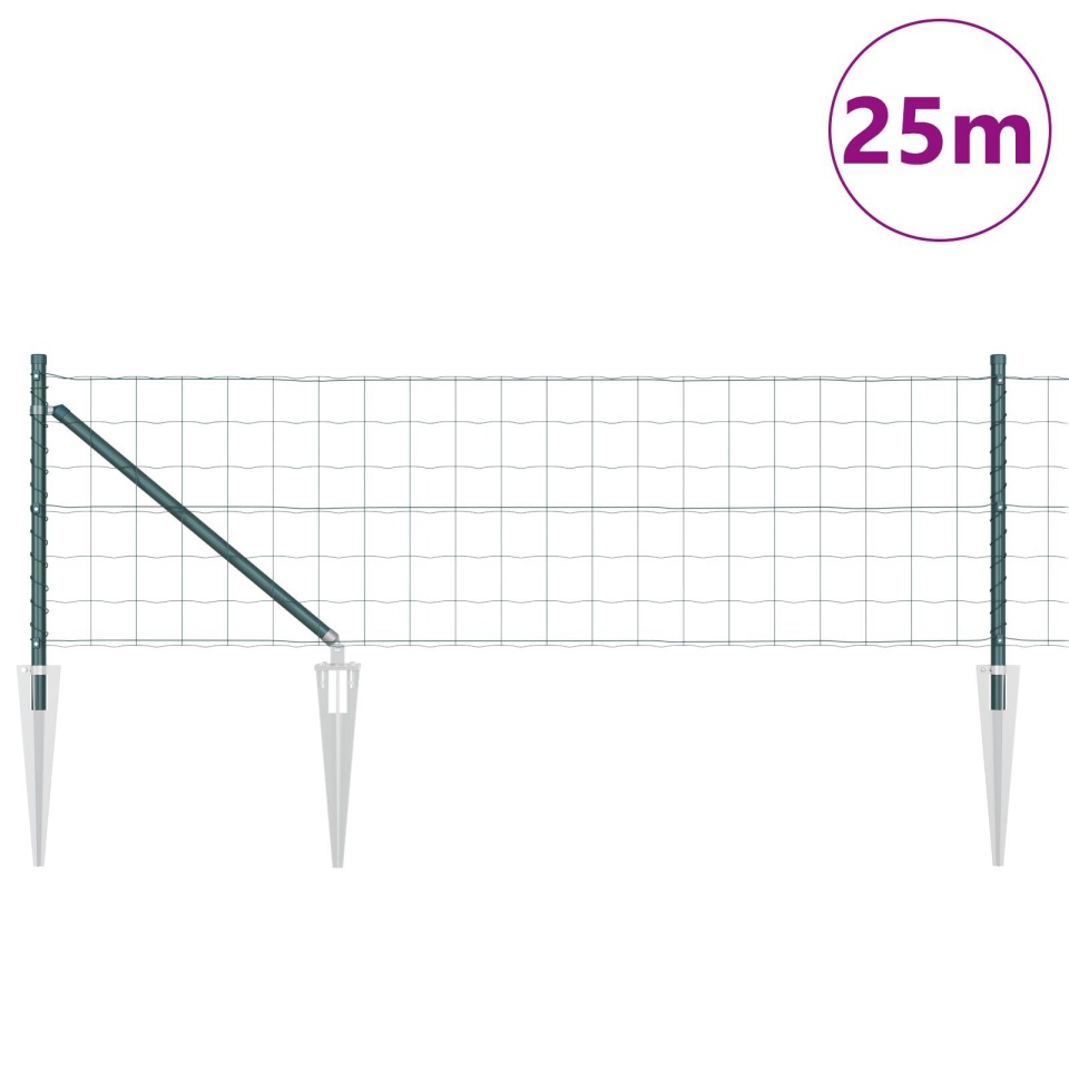 Împrejmuirea Euro Set de 2 Verde Oțel acoperit cu plastic Mare - 2 | YEO