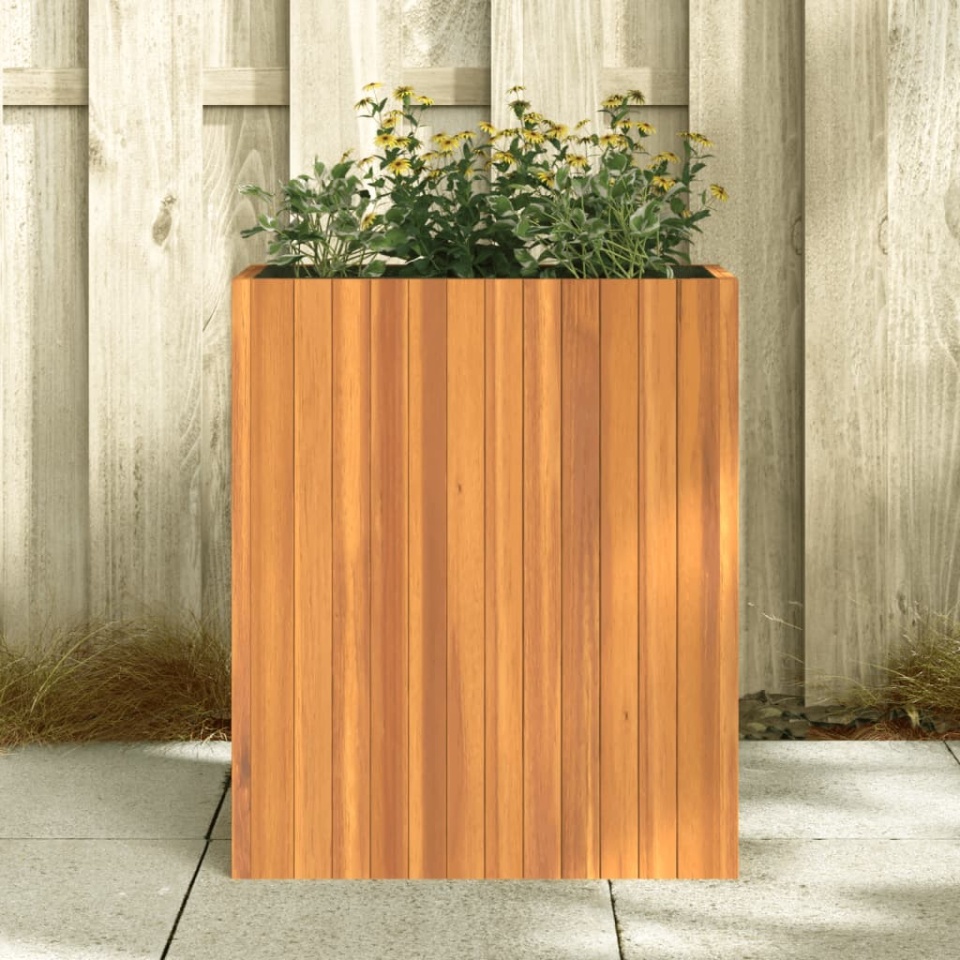 Jardinieră de grădină, 59x27,5x70 cm, lemn masiv de acacia - 2 | YEO