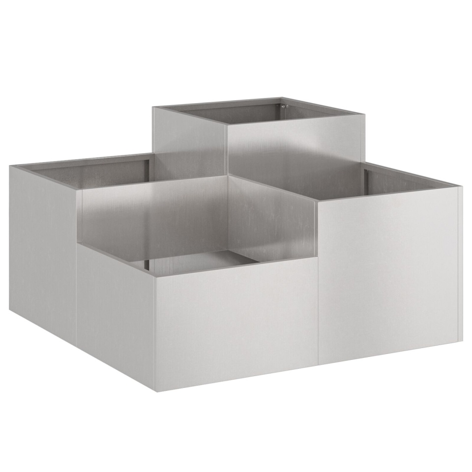 Jardiniță de grădină 80x80x48 cm Oțel rezistent la intemperii - 1 | YEO