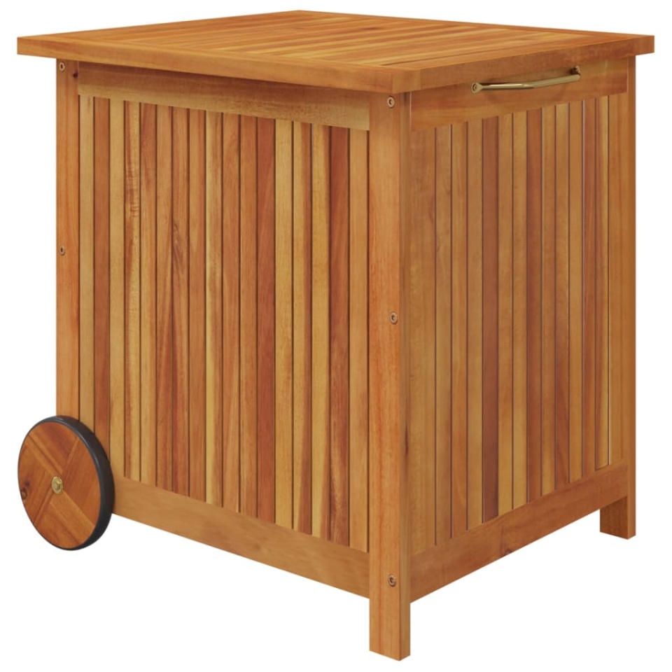 Ladă de depozitare grădină cu roți, 60x50x58 cm, lemn acacia - 1 | YEO