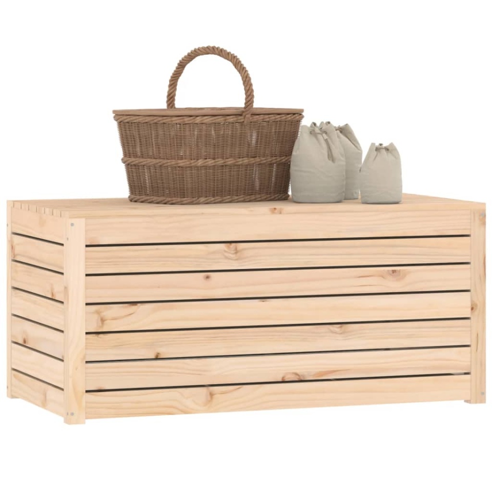 Ladă depozitare grădină, 101x50,5x46,5cm, lemn masiv pin - 3 | YEO