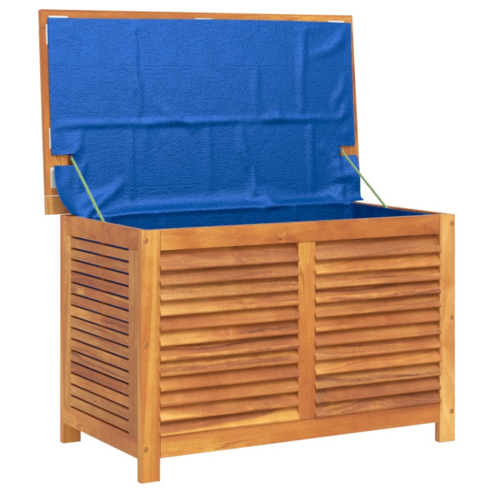 Ladă depozitare grădină cu grilaj 90x50x56 cm lemn masiv acacia - 3 | YEO