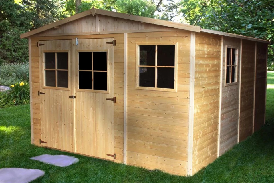 Magazin de gradina din lemn 11x14 ft/12m2 - TIMBELA M336 - 1 | YEO